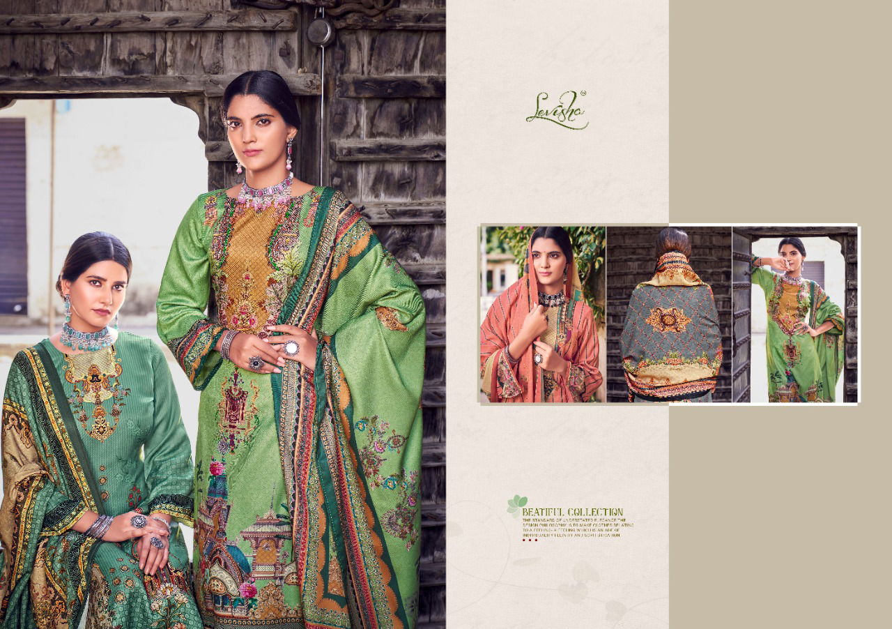  Levisha Farhana Pashmina Digital Printed Casual Wear Pakistani Dress Material Collection 